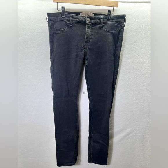 Hollister Skinny Jeans Womens 15R 32/32 Black Stretch Denim Cute Waitress 2252 - Picture 1 of 8